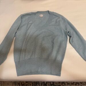a new day Women's Soft Blue V-Neck Sweater